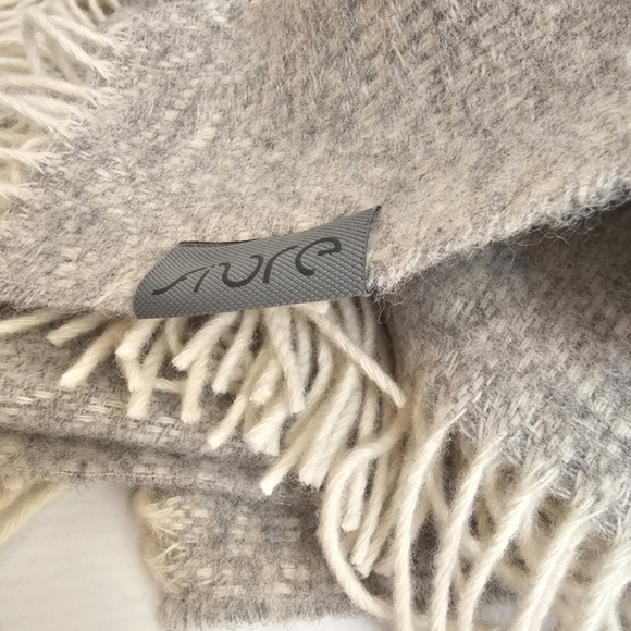 Fibre By Auskin Wool Fringe 55x71 Throw Blanket - Picture 6 of 10